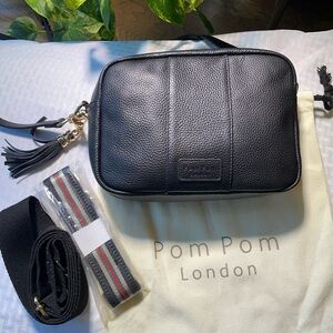 Pom Pom London City Bag Black with 3 Straps